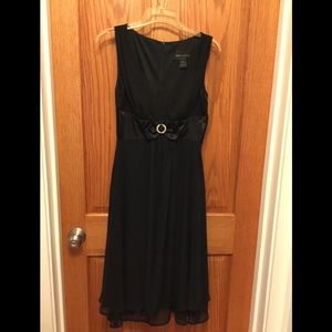 Black sleeveless cocktail dress